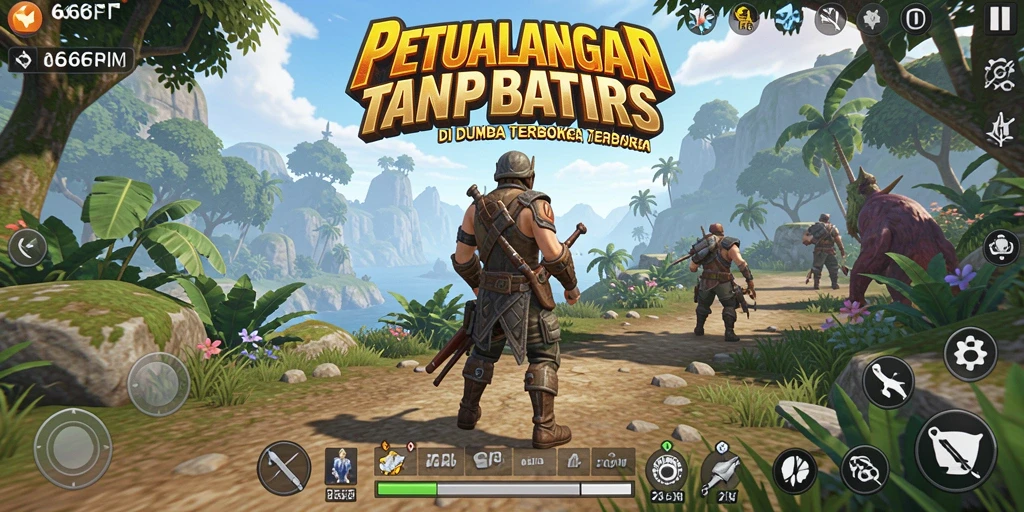 Tangkapan layar menunjukkan pemain menjelajahi dunia terbuka dengan grafis memukau.