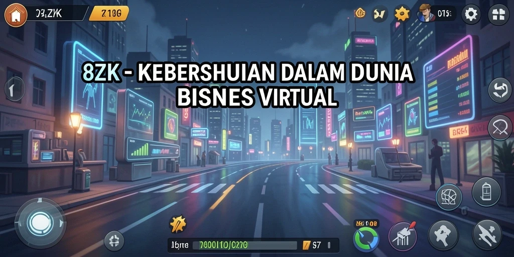Tampilan gameplay <strong>8ZK</strong> menampilkan pengelolaan bisnis yang seru dan interaktif.