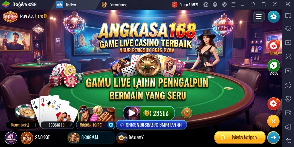 Tampilan gameplay Live Casino yang menarik dan interaktif di ANGKASA168.