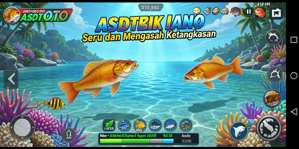 Screenshot gameplay ASDTOTO yang menampilkan serunya membidik ikan.