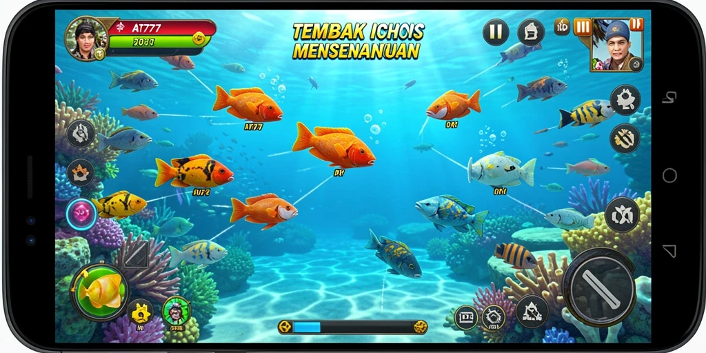 Screenshot dari gameplay Tembak Ikan di AT777.