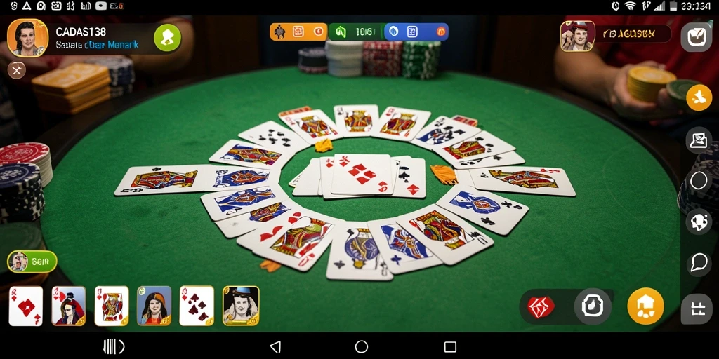 Tampilan gameplay seru dari CADAS138, nikmati permainan Gaple bersama teman.