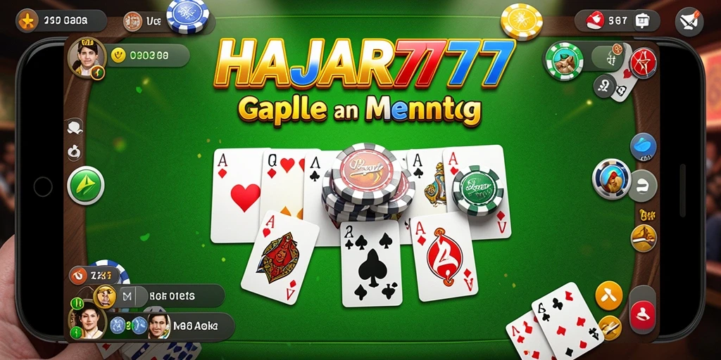 Gameplay seru HAJAR777 dalam permainan Gaple.