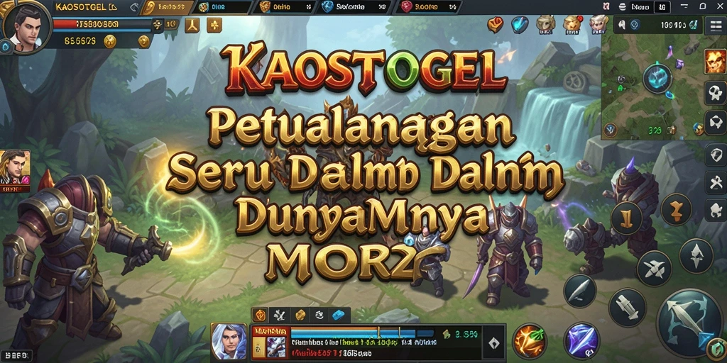 Tampilan seru gameplay KAOSTOGEL dengan berbagai karakter dan quest.