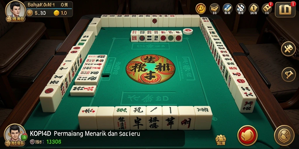 Screenshot gameplay KOPI4D yang menampilkan keseruan permainan Mahjong.