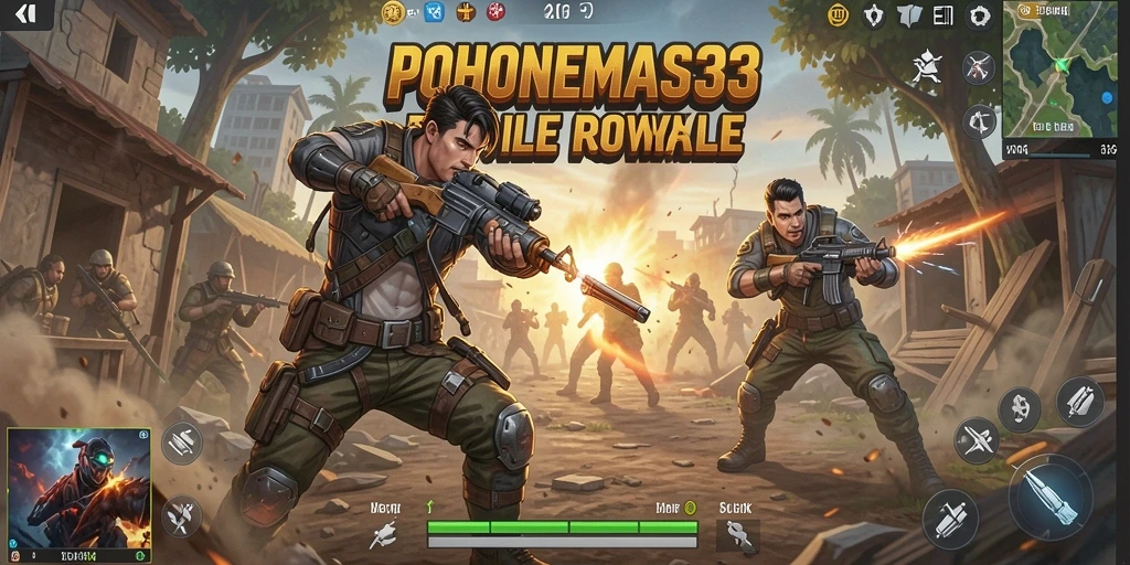 Gameplay seru dalam pertempuran Battle Royale yang menegangkan.