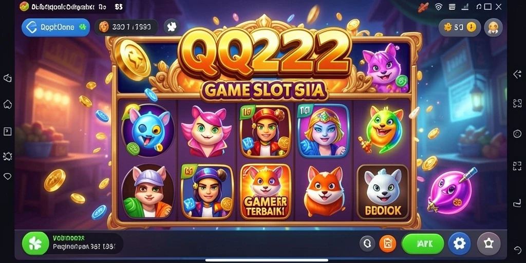 Tampilan menarik gameplay Slot di QQ222 yang seru.