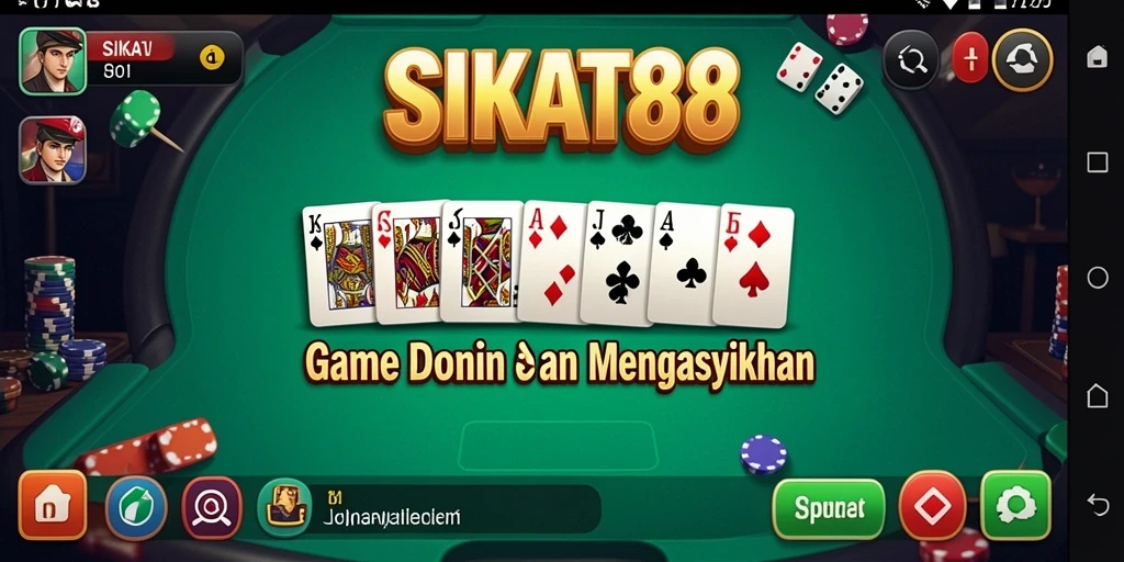 Tangkapan layar SIKAT88 menampilkan gameplay Domino yang seru.