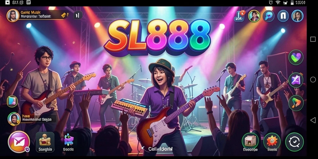 Tampilan gameplay SL888 yang seru dan interaktif saat bermain musik.