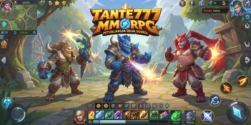 Tampilan gameplay <strong>TANTE777</strong> yang menakjubkan dengan aksi petualangan seru.