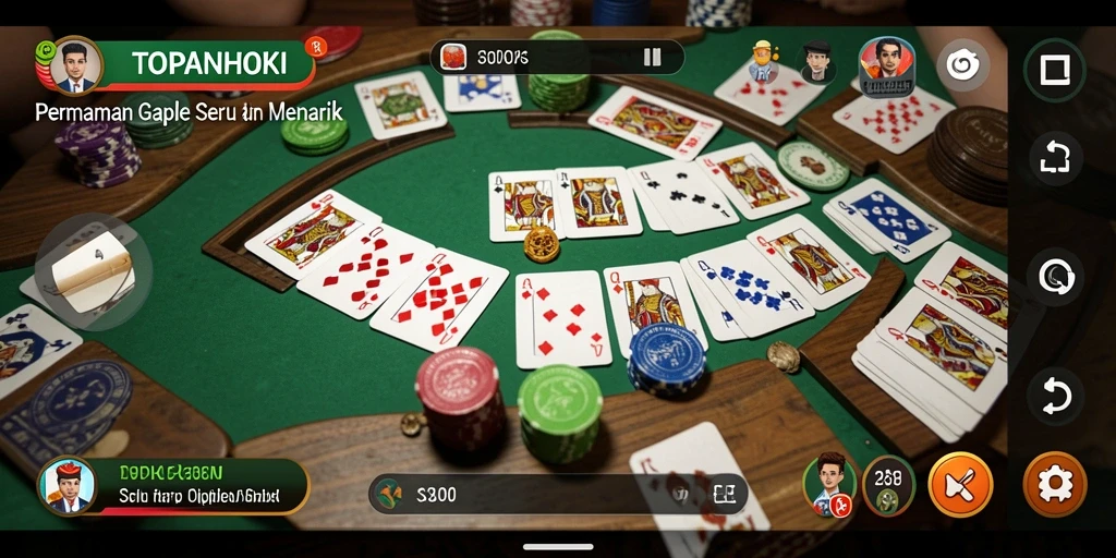 Tampilan gameplay seru dan interaktif dari TOPANHOKI.