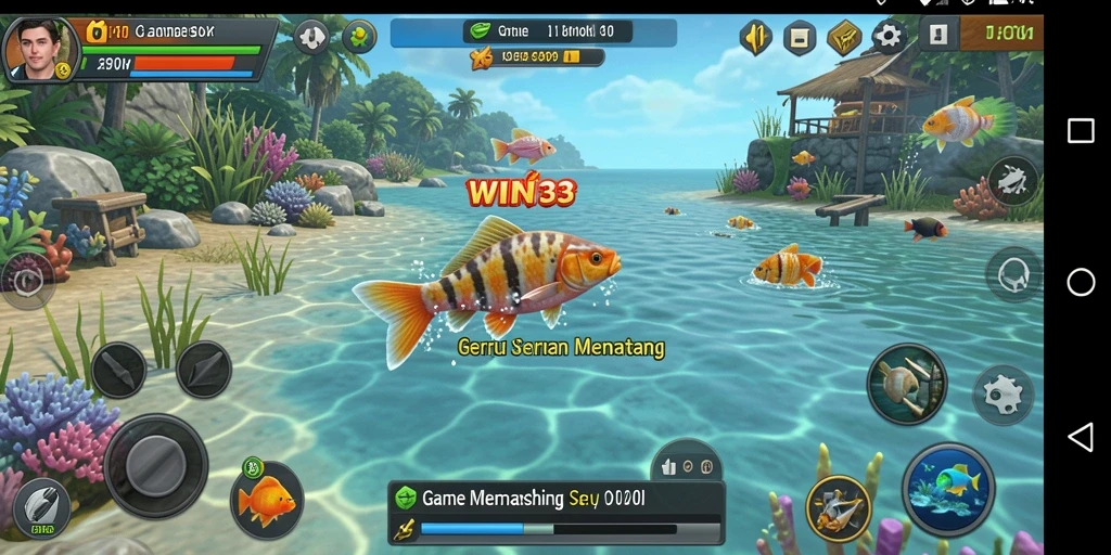 Tampilan gameplay WIN33 dengan pengalaman memancing yang mendebarkan.